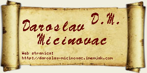 Daroslav Mićinovac vizit kartica